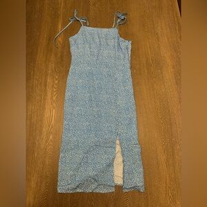 NWOT PINK LILY BLUE TIE STRAP SUMMER DRESS - Size Small SKU:336